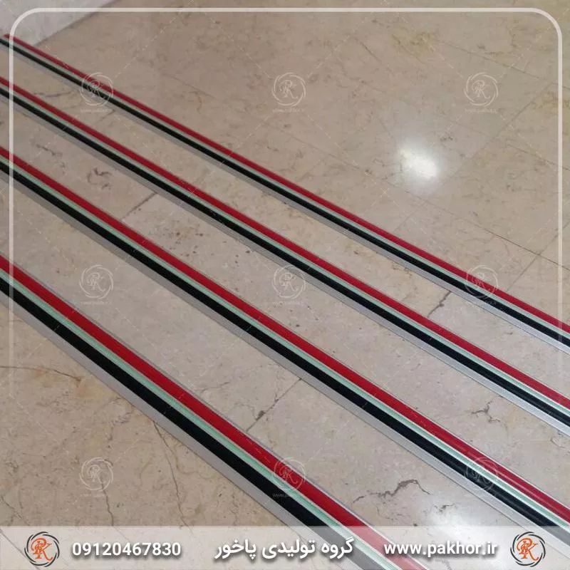 ترمز پله آلومینیومی دو کانال نبشی کد S1